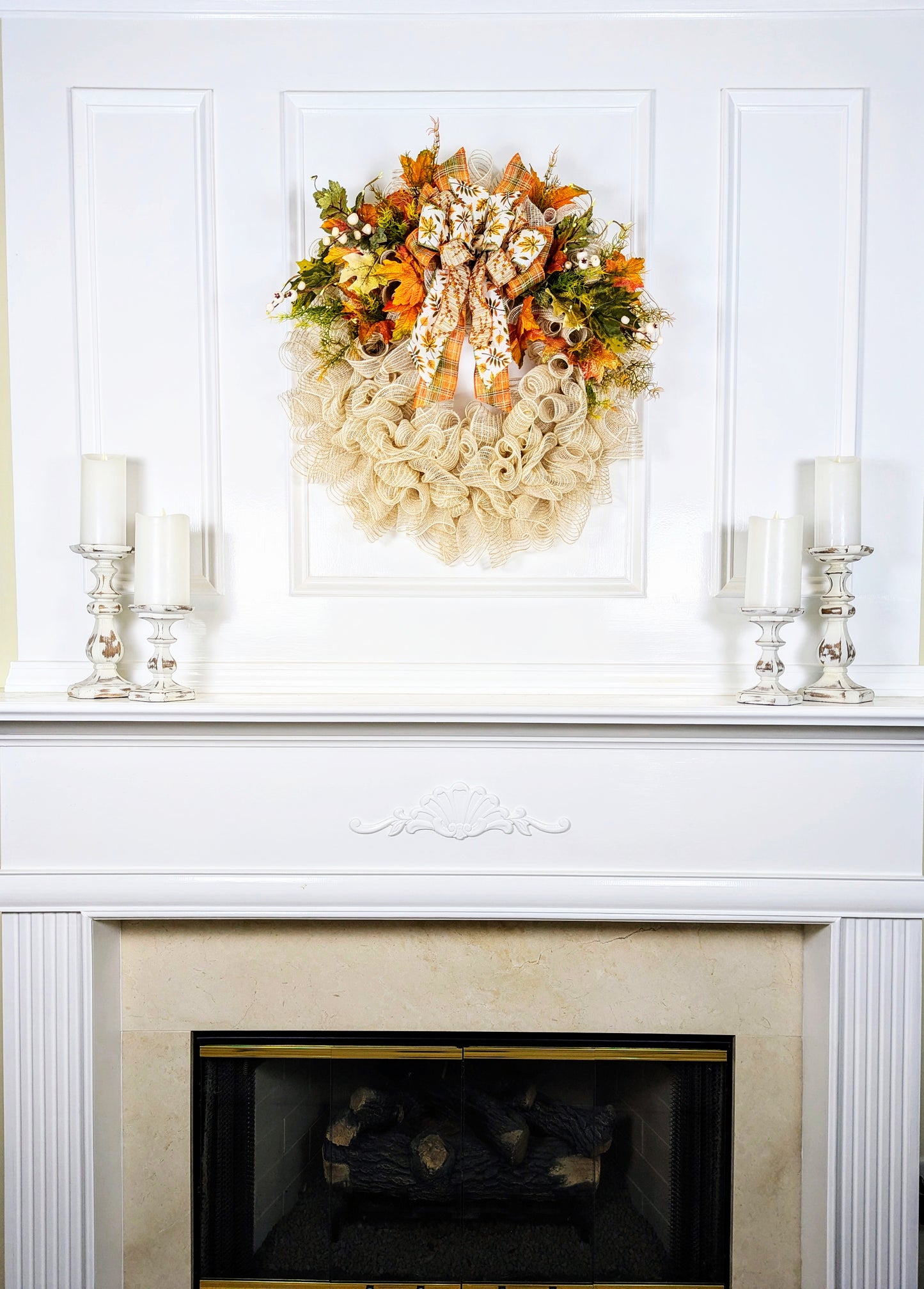 Suzianna Deco Mesh Fall Wreath