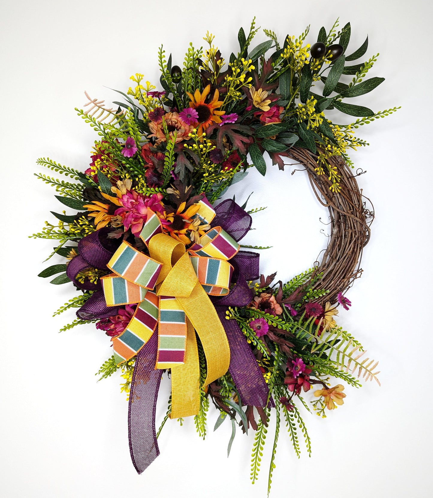Harvest Blooms Fall Wreath