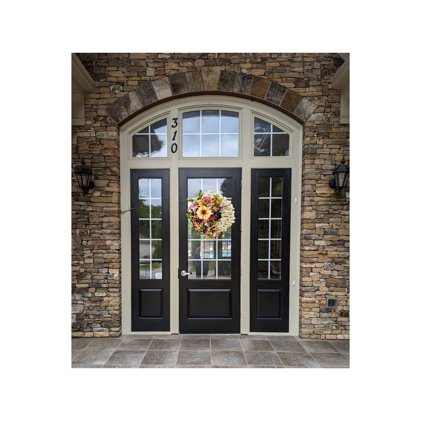 Sunflower Lady Fall Wreath