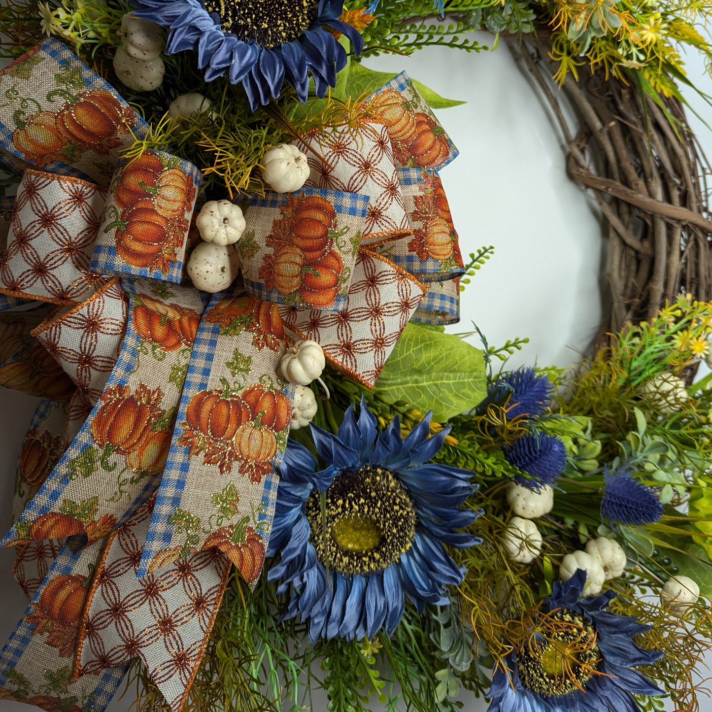Autumn Blue Serenity Wreath