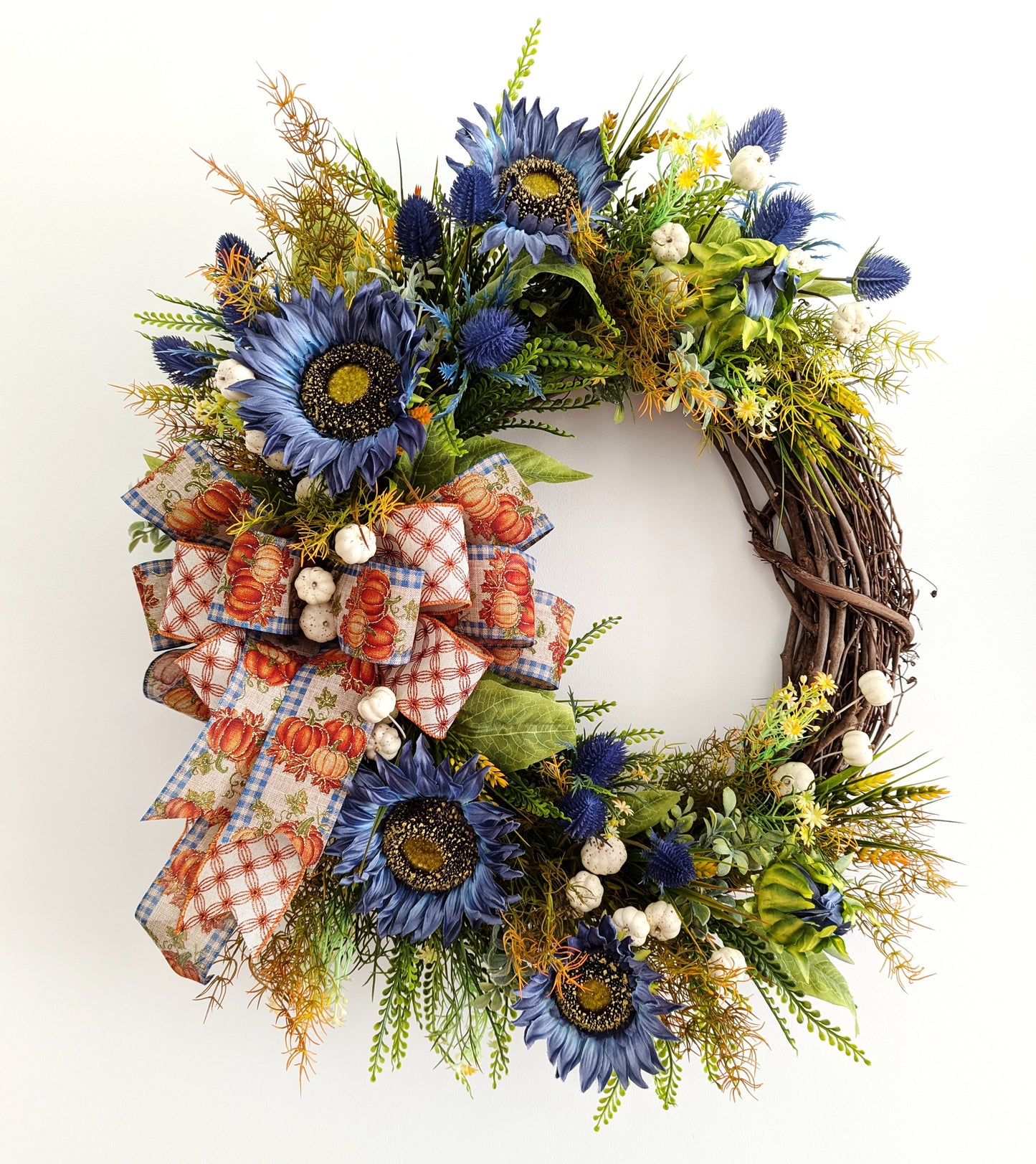 Autumn Blue Serenity Wreath