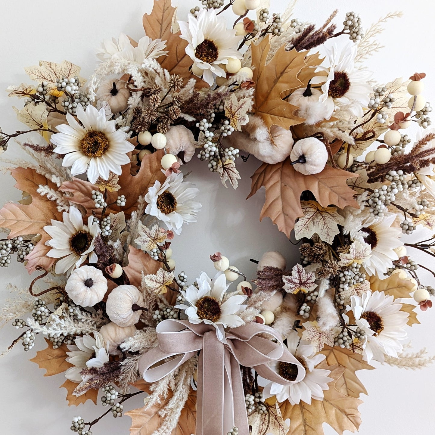 Ivory Elegance Fall Wreath
