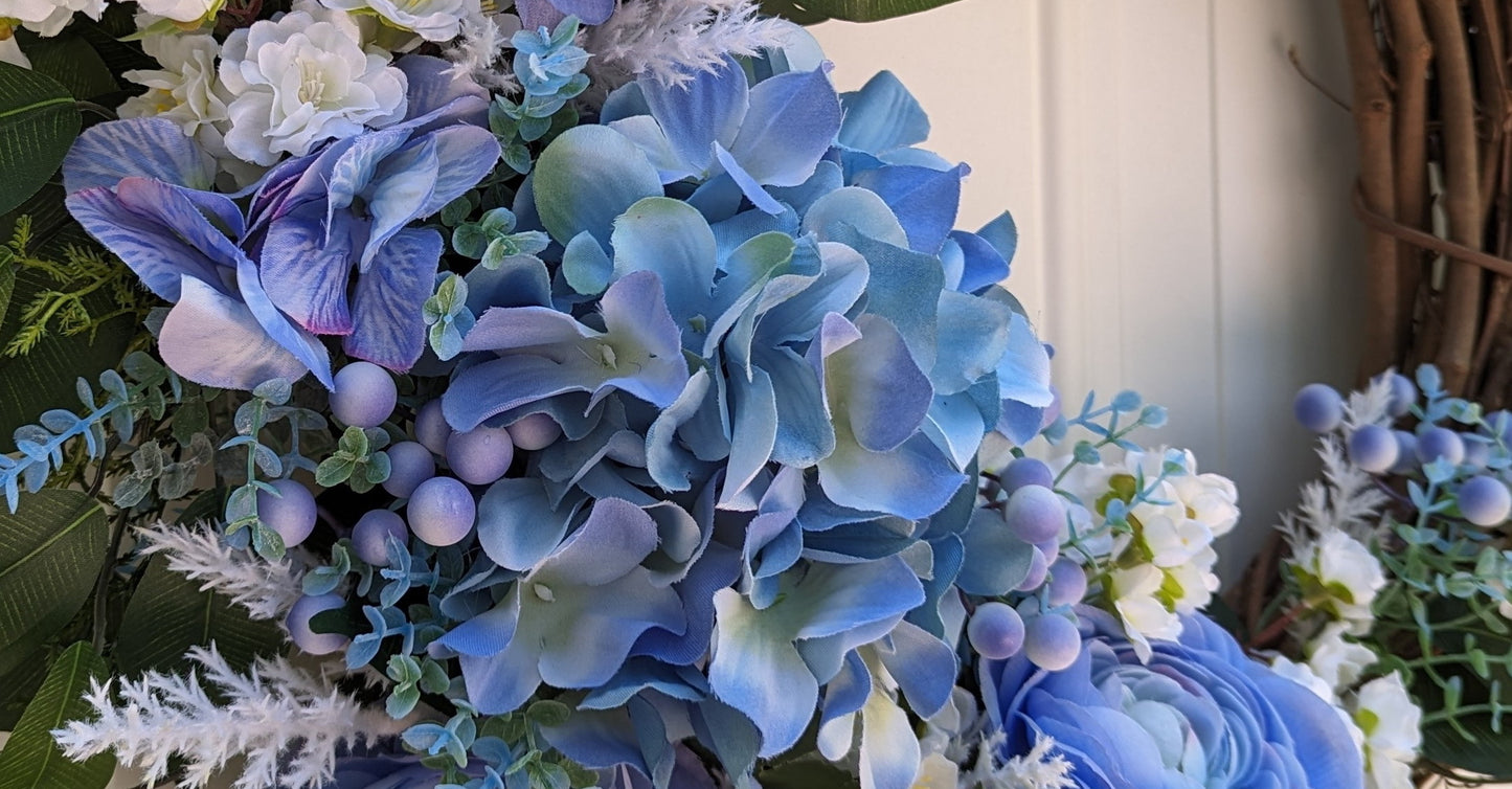 Blue Charmer Wreath