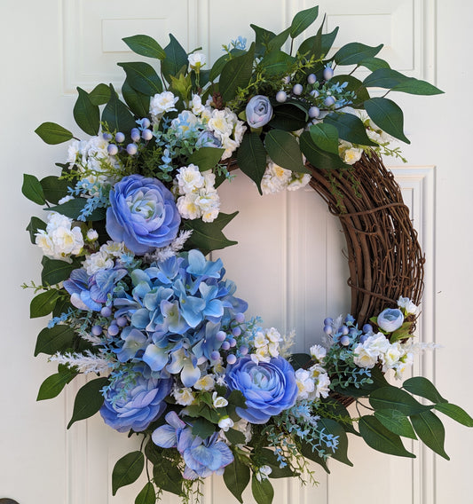 Blue Charmer Wreath